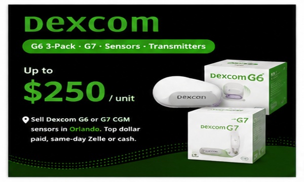 Dexcom G7 CGM sensor sell for cash Orlando Florida